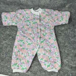 Vintage Small Stars Infant One-Piece Outfit Thick Warm Jumper Size 0-9 Months